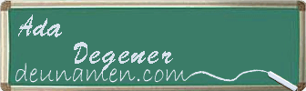 Ada Degener Visitenkarte
